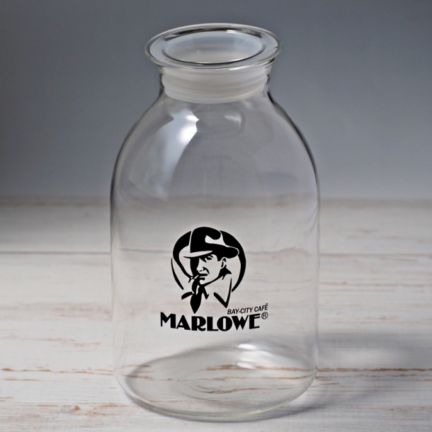 HARIO】ガラスの手仕事保存びん 2L マーロウ