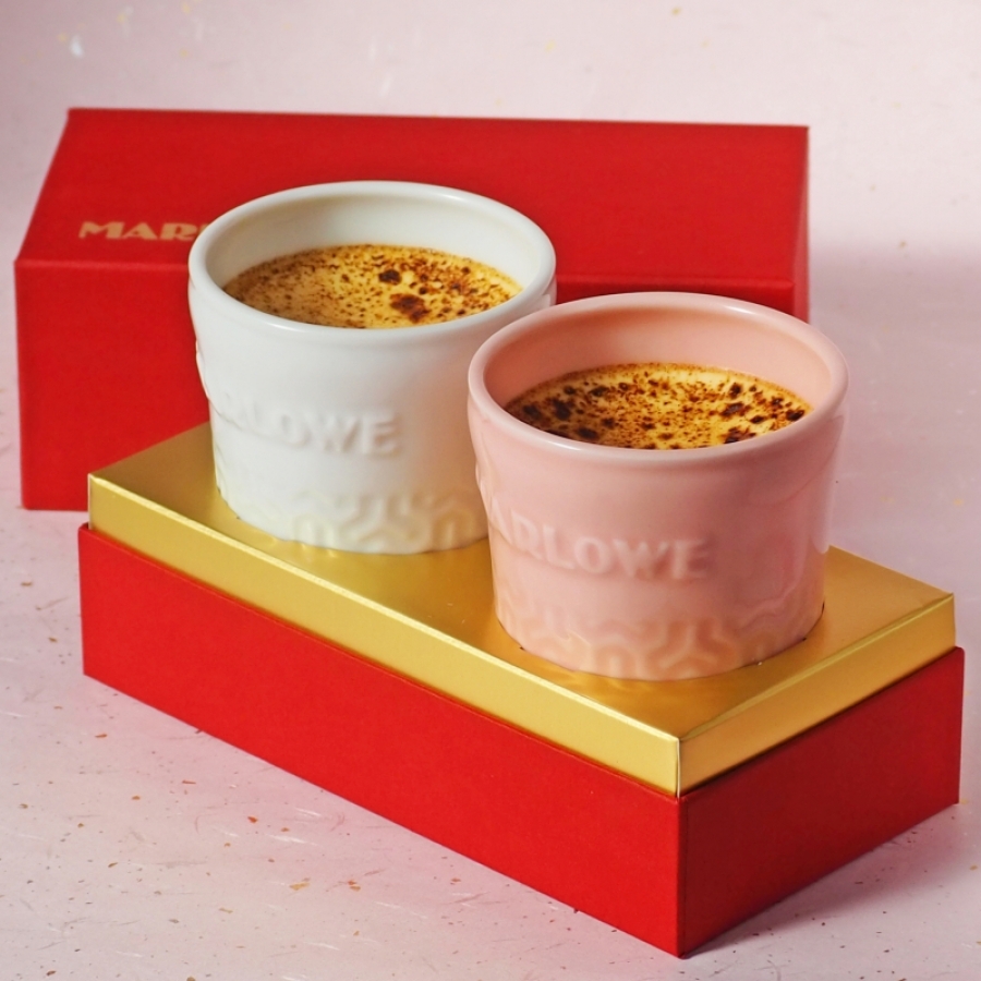 化粧箱入2026年紅白陶器プリンセット マーロウ