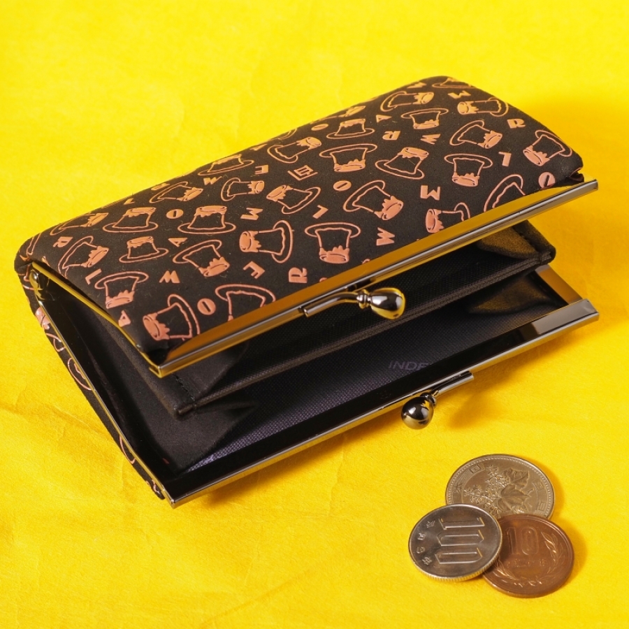 印傳×MARLOWE 横長がま口 マーロウ